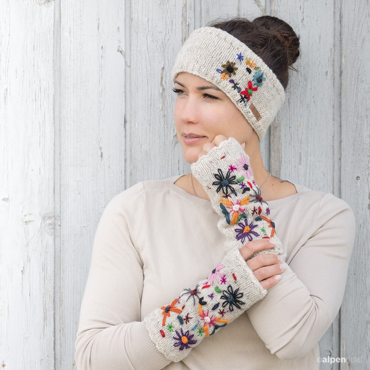 Pulswaermer Modell Dafne Naturbraun Detail